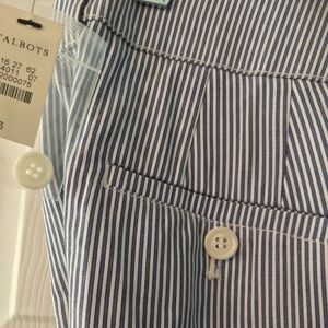 New Talbots Seersucker Cropped pants